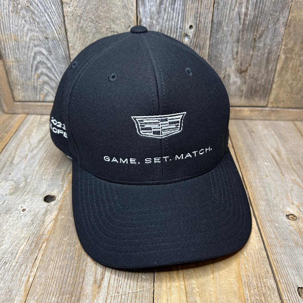 Cadillac 2023 US Open Tennis Hat Black Flexfit 110 Adjustable Baseball Cap